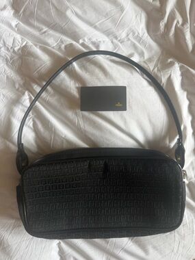 Fendi Black Zucc Monogram Shoulder Bag